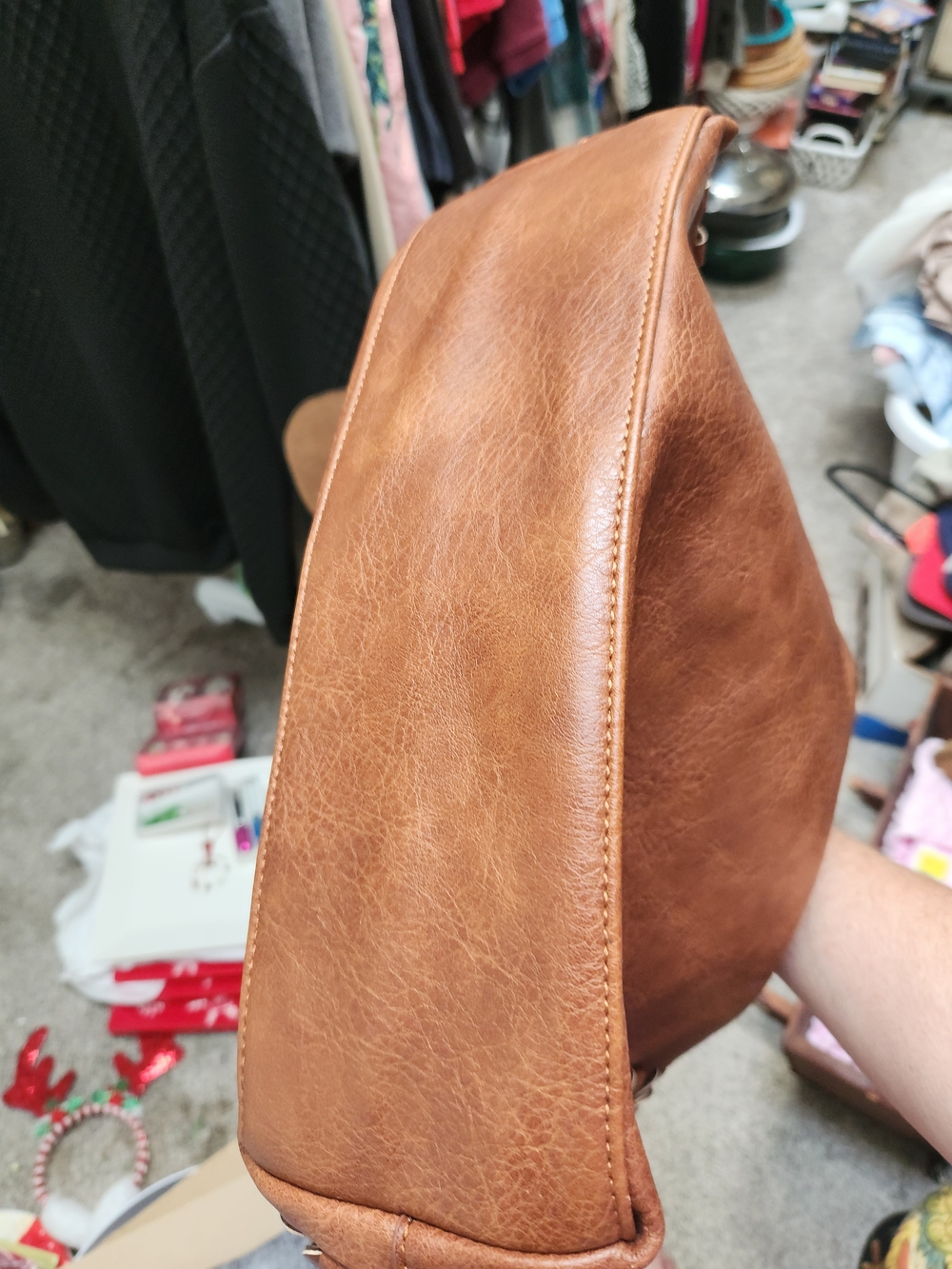 Source Unknown Cognac Brown Shoulder Hobo Bag - Picture 5 of 5